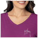Women's Floral Watercolor Relaxed V-Neck Top
