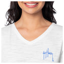 Women's Palm Tree Flag Relaxed V-Neck Top