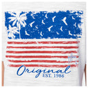 Women's Palm Tree Flag Relaxed V-Neck Top