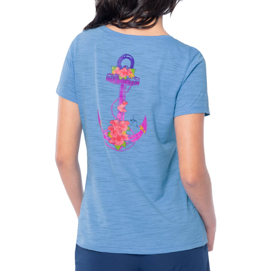 Women's Anchored Relaxed V-Neck Top