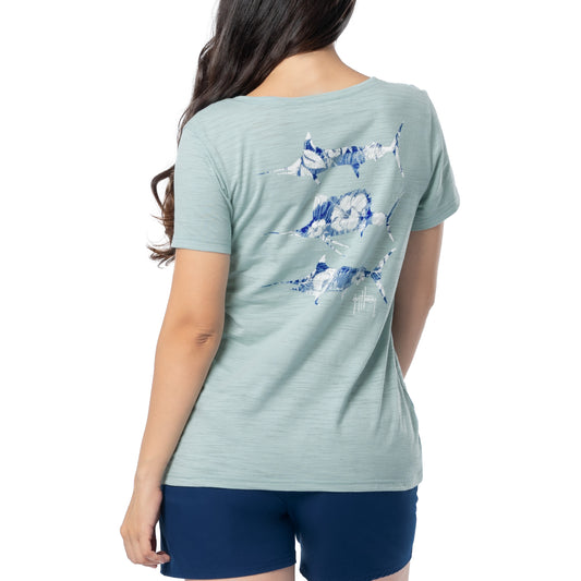 Women's Floral Bill Relaxed V-Neck Top