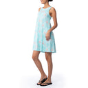 Women's Flamingo Leaves Round Hemp Tank Dress