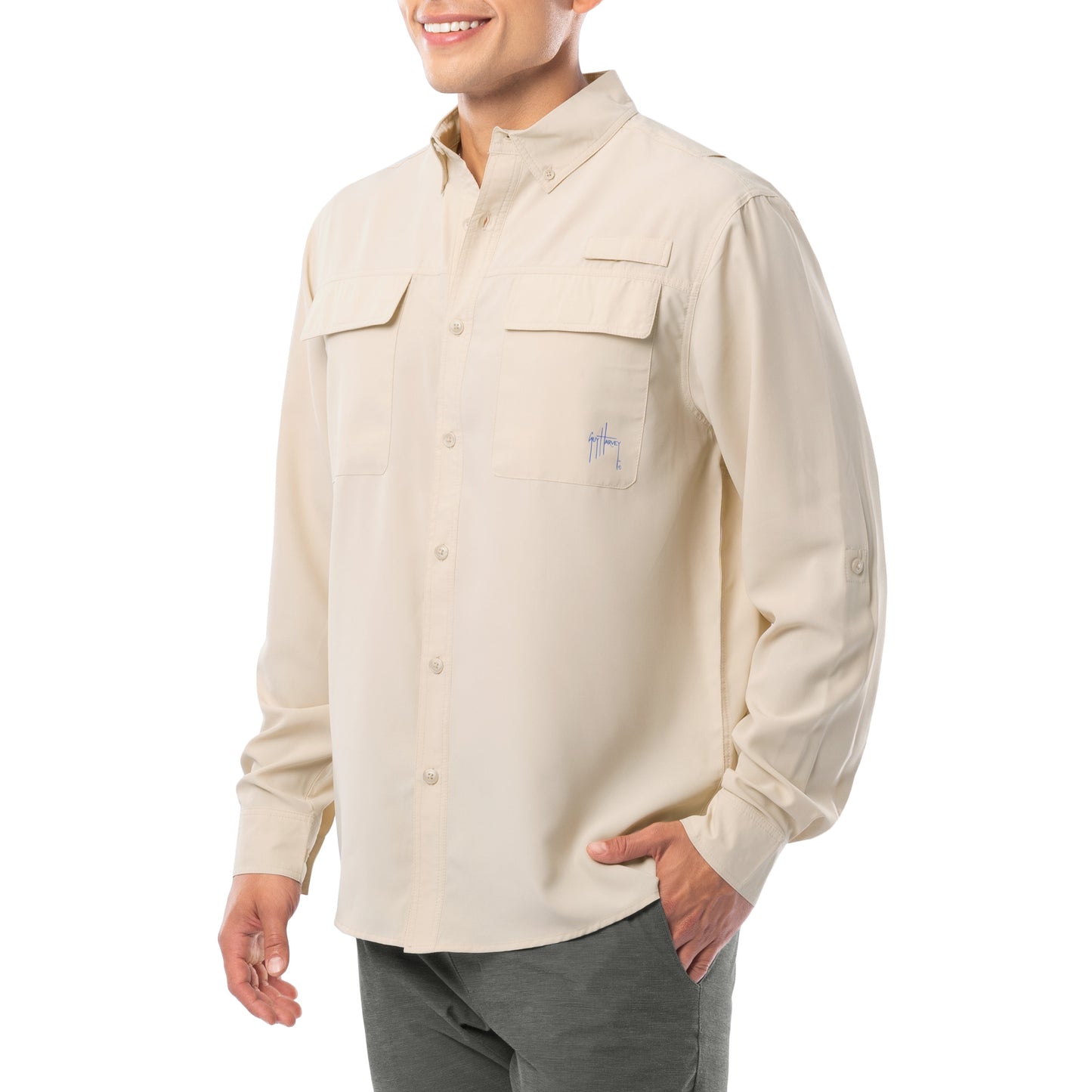 Men's Core Solid Long Sleeve Fishing Shirt