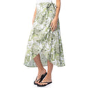 Women's Hibiscus Tonal Wrap Skirt
