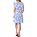 Women's Indigo Printed Scoop Dress