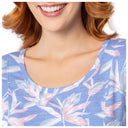 Women's Indigo Printed Scoop Dress