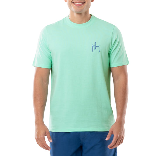 Guy Harvey Men's Tropical Tuna Long Sleeve T-Shirt, Medium, Cotton