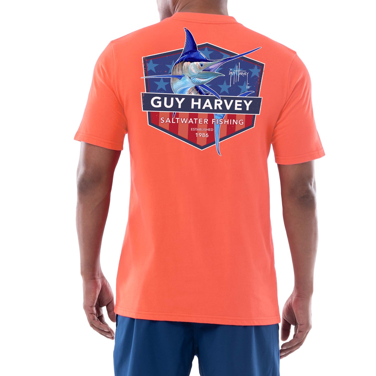 Men's American Marlin Short Sleeve T-Shirt View 1
