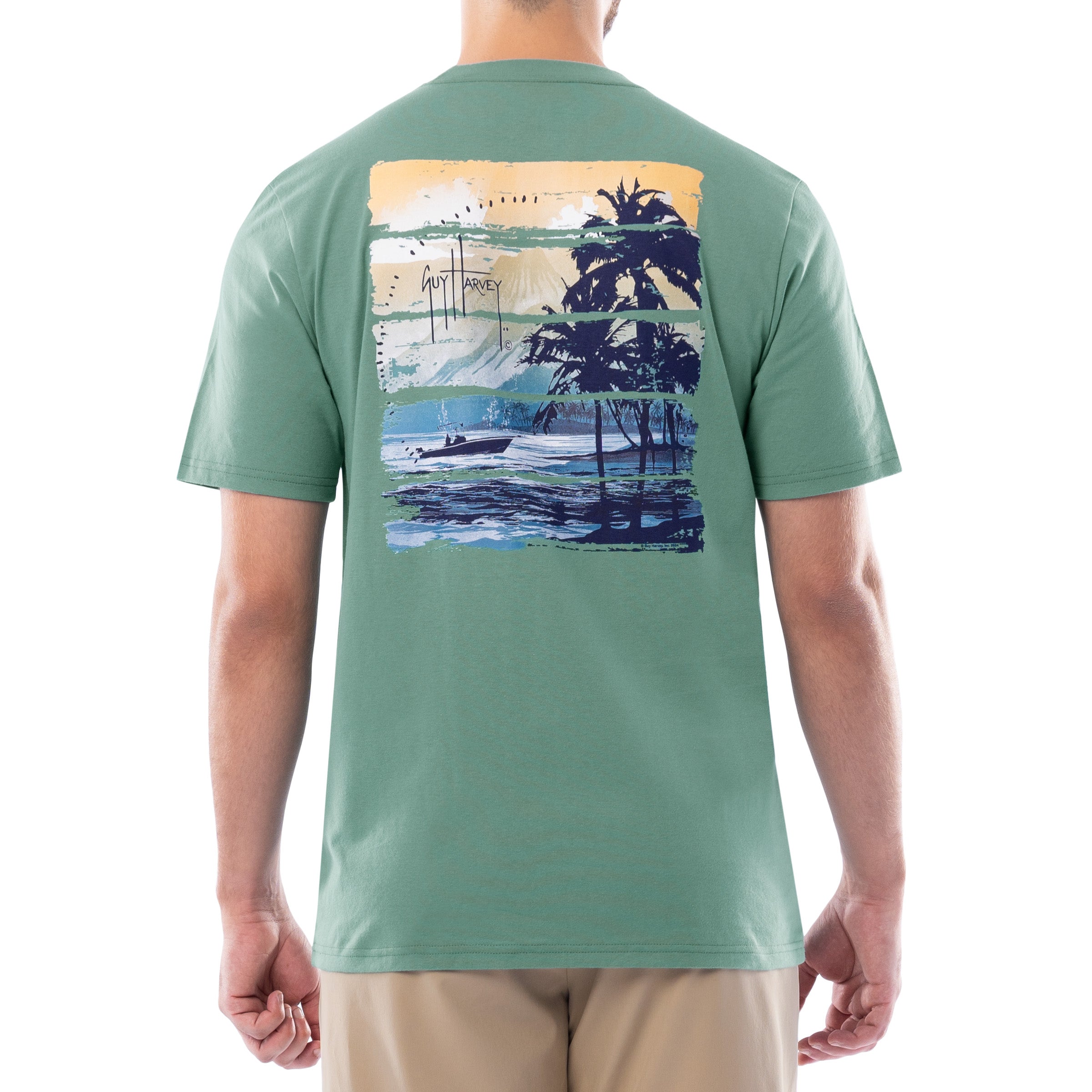 Men's Green Horizon Short Sleeve T-Shirt