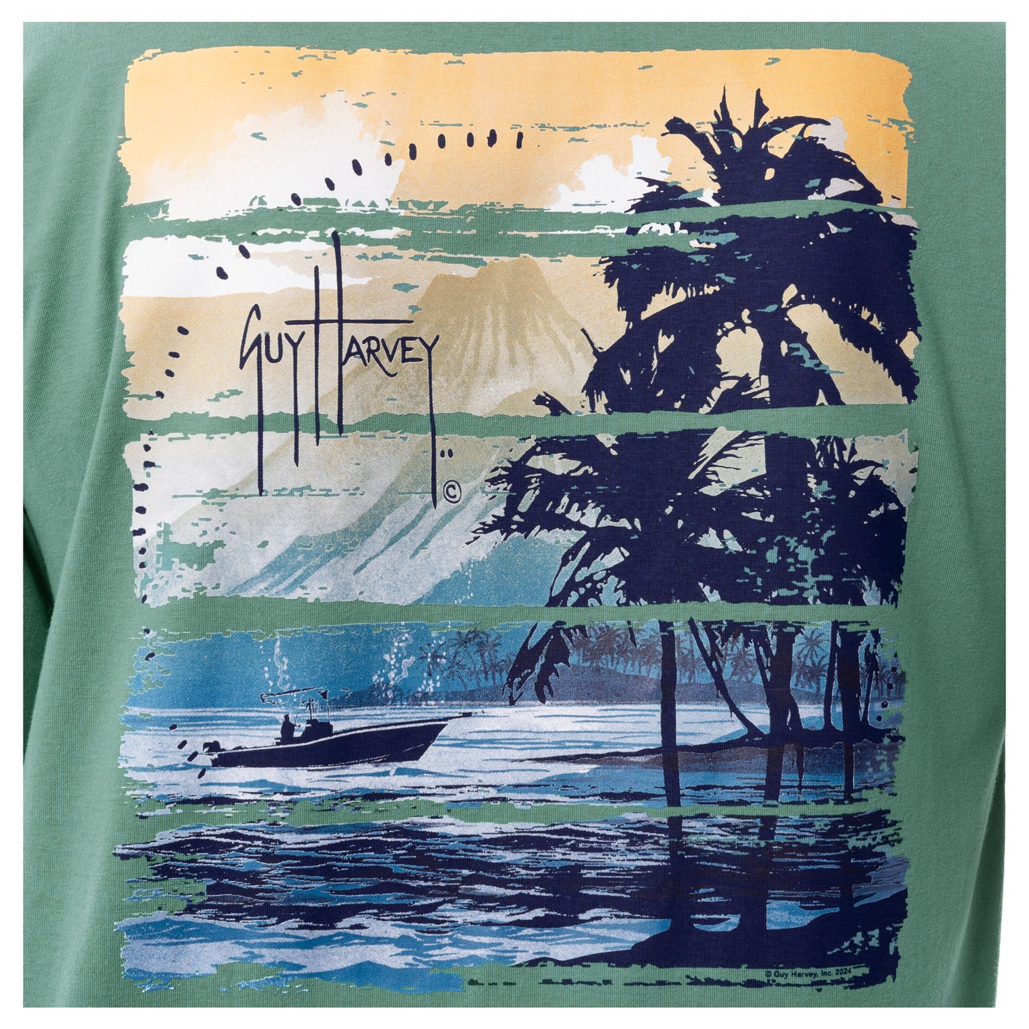 Men's Green Horizon Short Sleeve T-Shirt