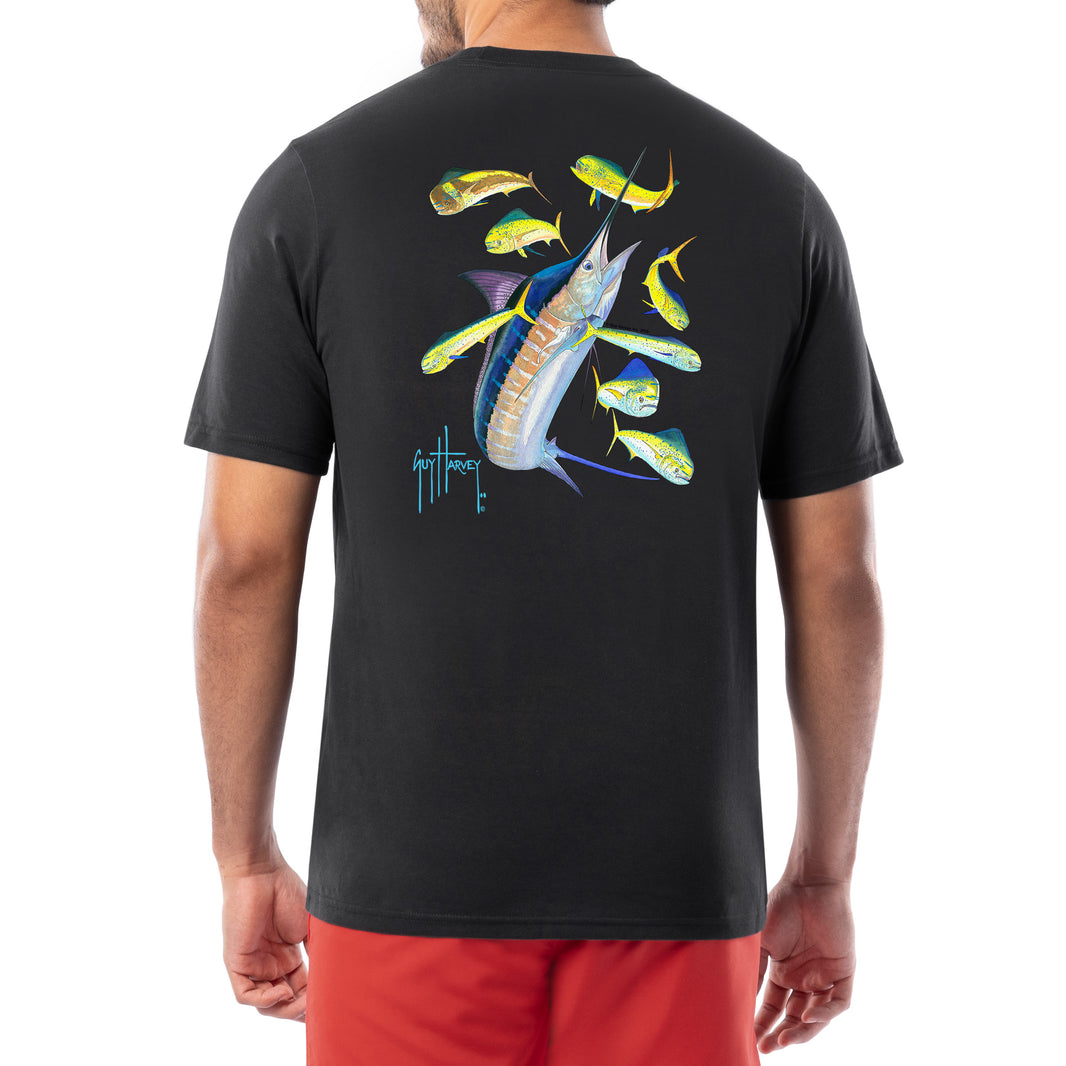 Chemise Homme Guy Harvey - Manches Longues - Poisson Espadon - Bleu - Taille L