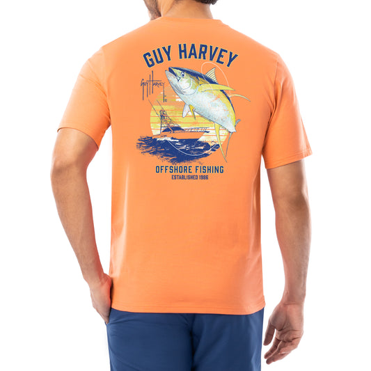Guy Harvey Mens Size XL Fish Maroon Short Sleeved T Shirt