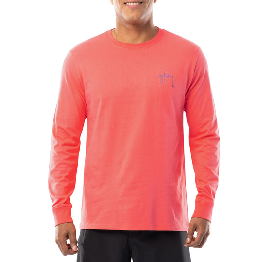 Men's Crabfest Coral Long Sleeve T-Shirt