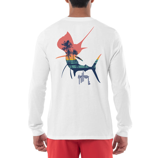 Men's Sunset Silhouette Long Sleeve T-Shirt