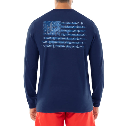 Men's Tonal USA Flag Long Sleeve T-Shirt