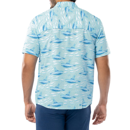 Nituyy Men Button Down Fishing Spread Collar Plain Summer Shirt Top 