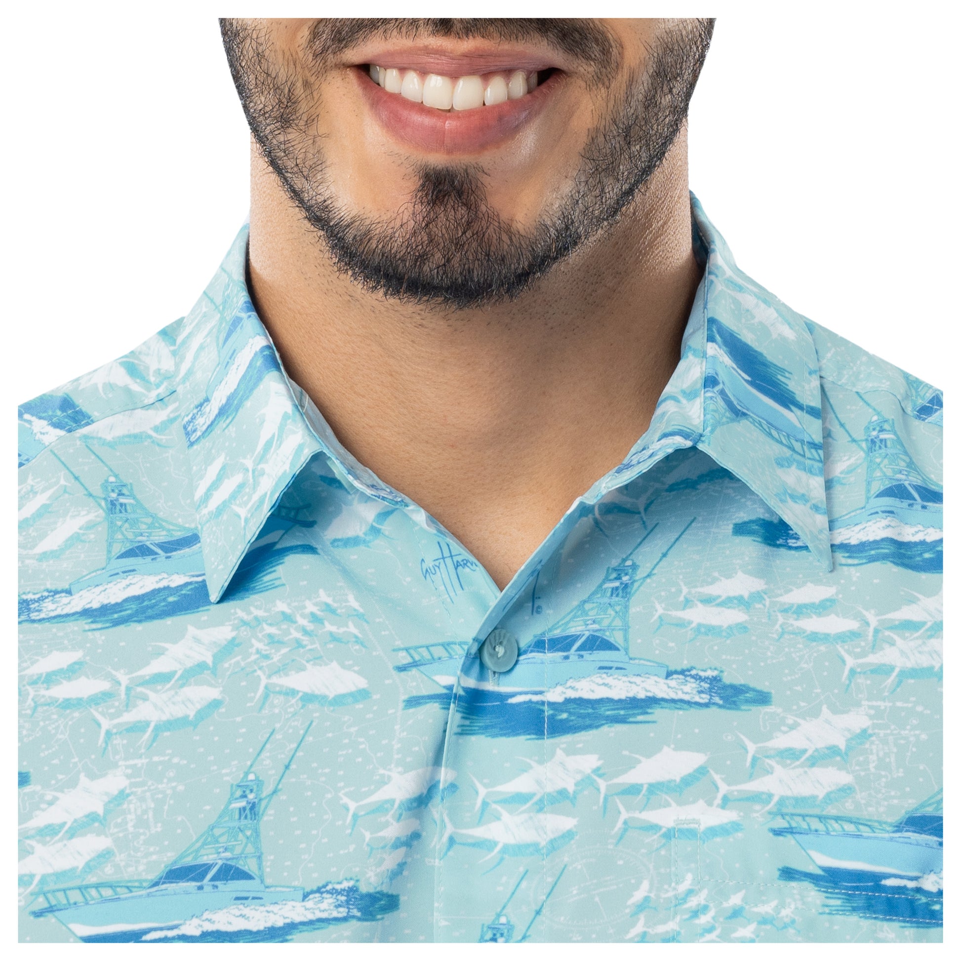 Chemise de pêche à manches longues Guy Harvey Performance UV Chemise de pêche à manches longues Guy Harvey Performance UV