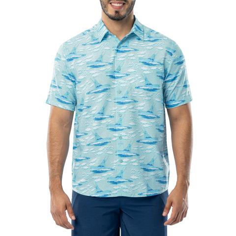 Guy Harvey Men's Short Sleeve Performance Fishing Shirt Plume S