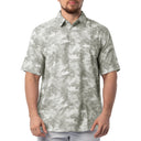 Men's Urban Palms White Performance Fishing Shirt