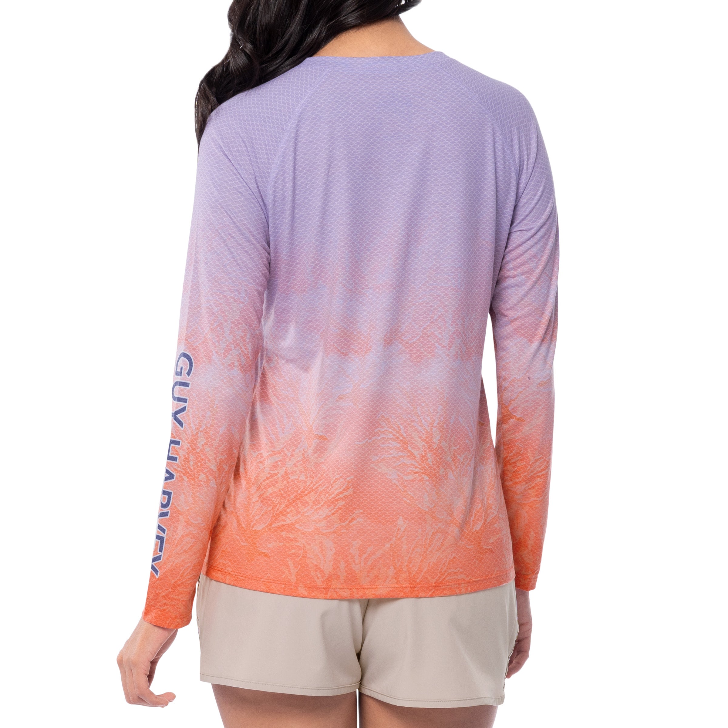 Ladies Coral Sky Long Sleeve Raglan Slub Shirt