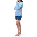 Women's Watercolor Shells Long Sleeve Raglan Slub Shirt
