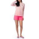 Women's Dolphin Marble Long Sleeve Raglan Slub Shirt