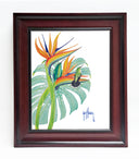 "Green Mango Hummingbird" Tile Art