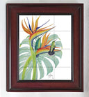 "Green Mango Hummingbird" Tile Art
