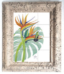 "Green Mango Hummingbird" Tile Art