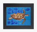 "Green Turtle & Blue Tangs" Tile Art