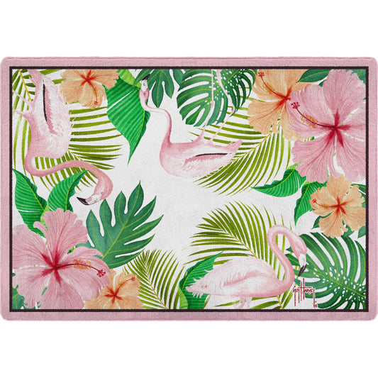 Flamingo Floral Area Rug