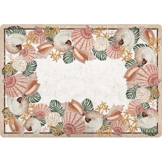 Floral Shell Area Rug