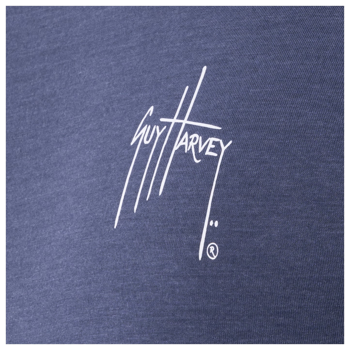 Guy Harvey logo on a blue background