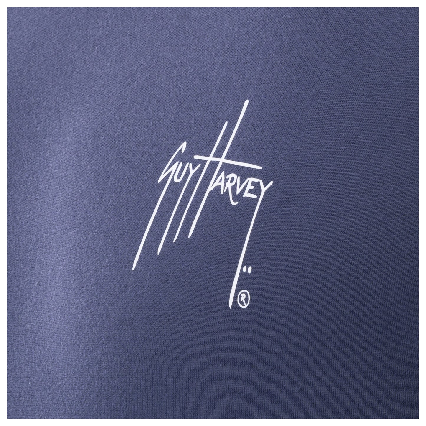 Guy Harvey logo on a blue background