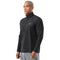 Guy Harvey men’s black fleece quarter zip pullover side view highlighting modern fit and soft stretch fabric