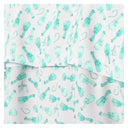 Ventilated Back with the Teal and black patterned fabric on a white background