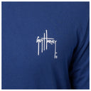 Blue t-shirt with Guy Harvey logo on a white background