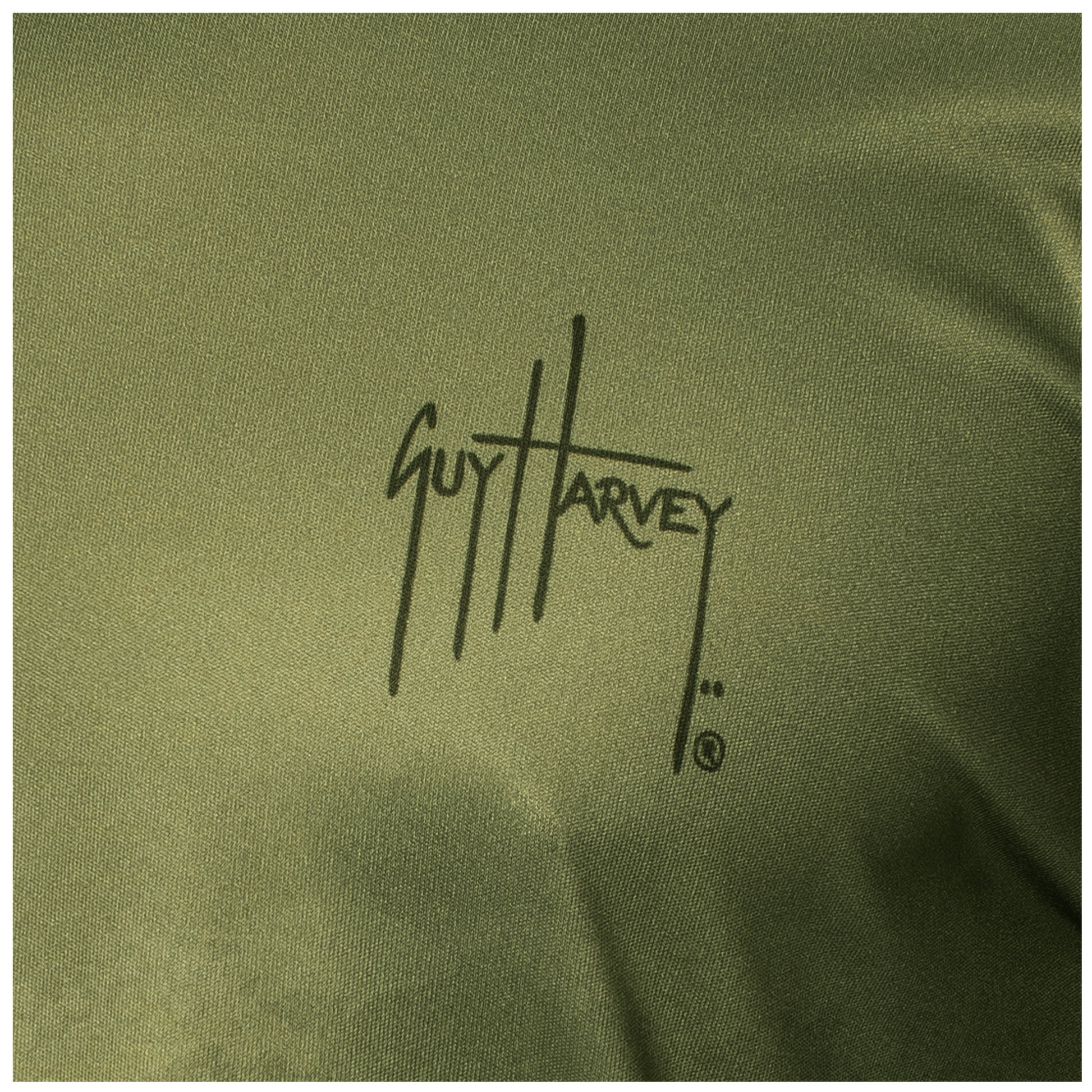 Guy Harvey logo on a green background