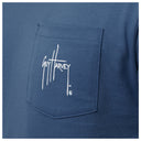 Blue shirt with Guy Harvey logo on a white background