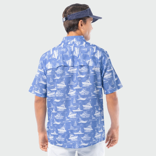 Mariner Fishing Shirt - Boat Sketch