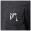 Black shirt with Guy Harvey logo on a left chest pocket
