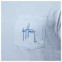 Light blue shirt with Guy Harvey logo on a pocket