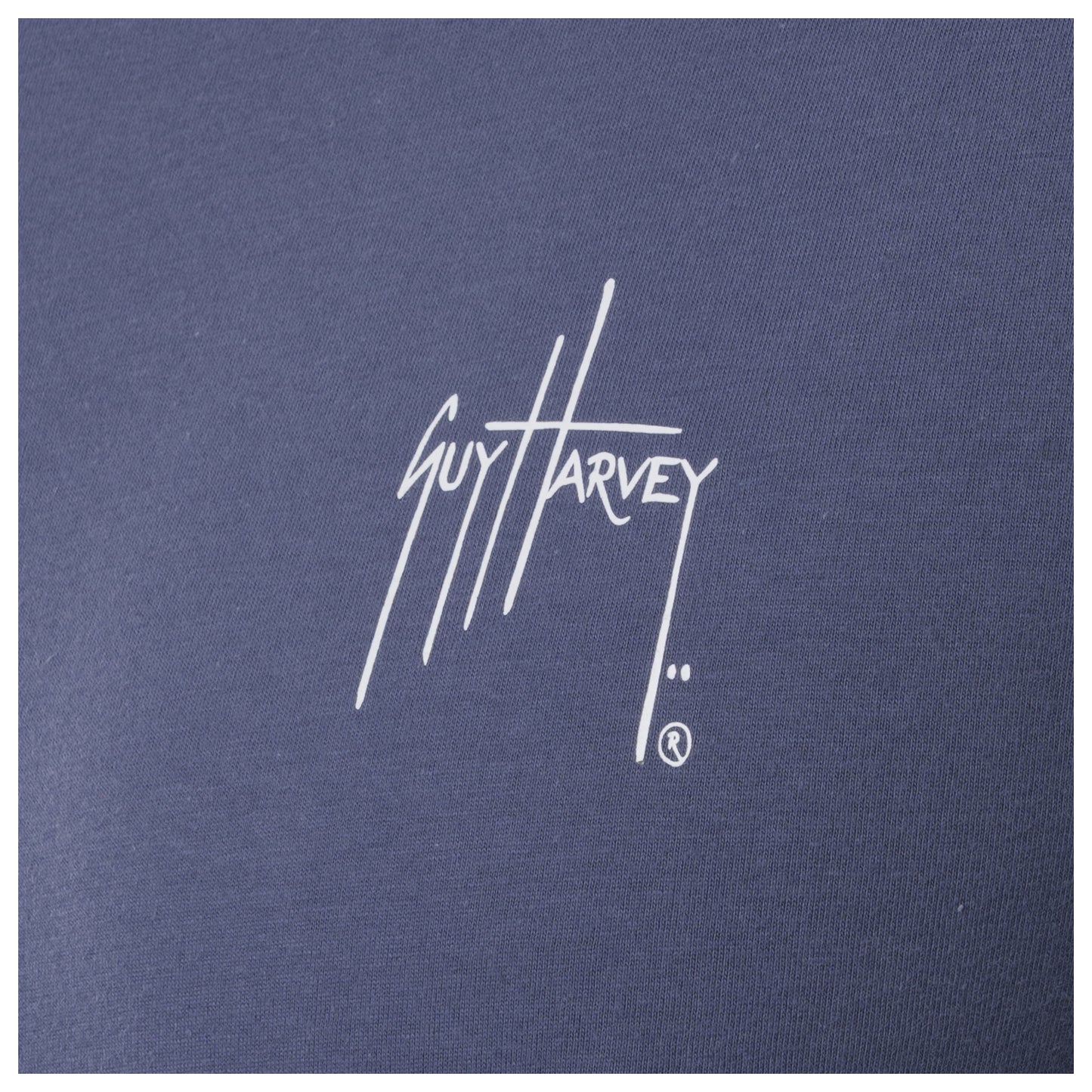 Guy Harvey logo on a blue background