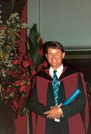 Guy Harvey in graduation garb
