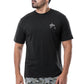 Black T-Shirt with Halloween Art showing a jumping Mako Shark View 2