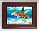 "Hammerhead Shark with Tarpon" Tile Art