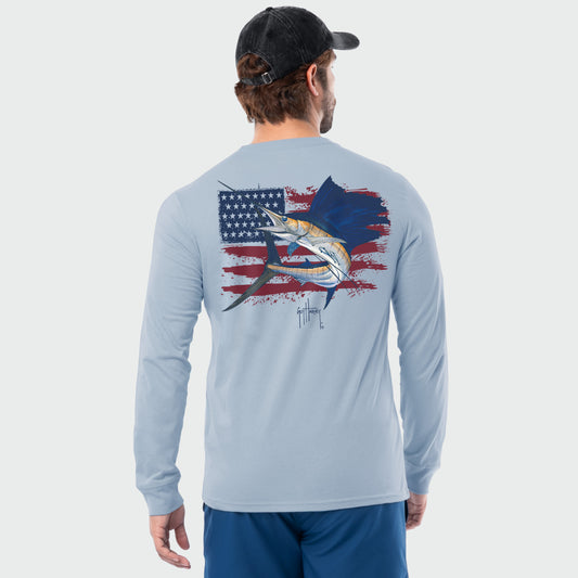 HarborLite Long Sleeve Tee - Sail USA