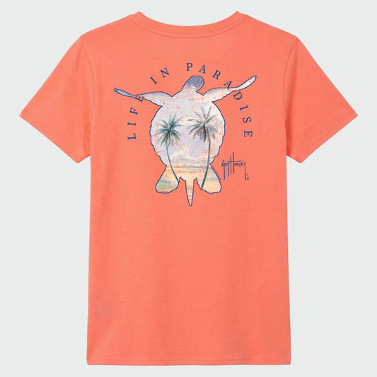 HarborLite V-Neck Tee - Paradise Turtle