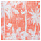 Fabric with white palm trees pattern on a red background