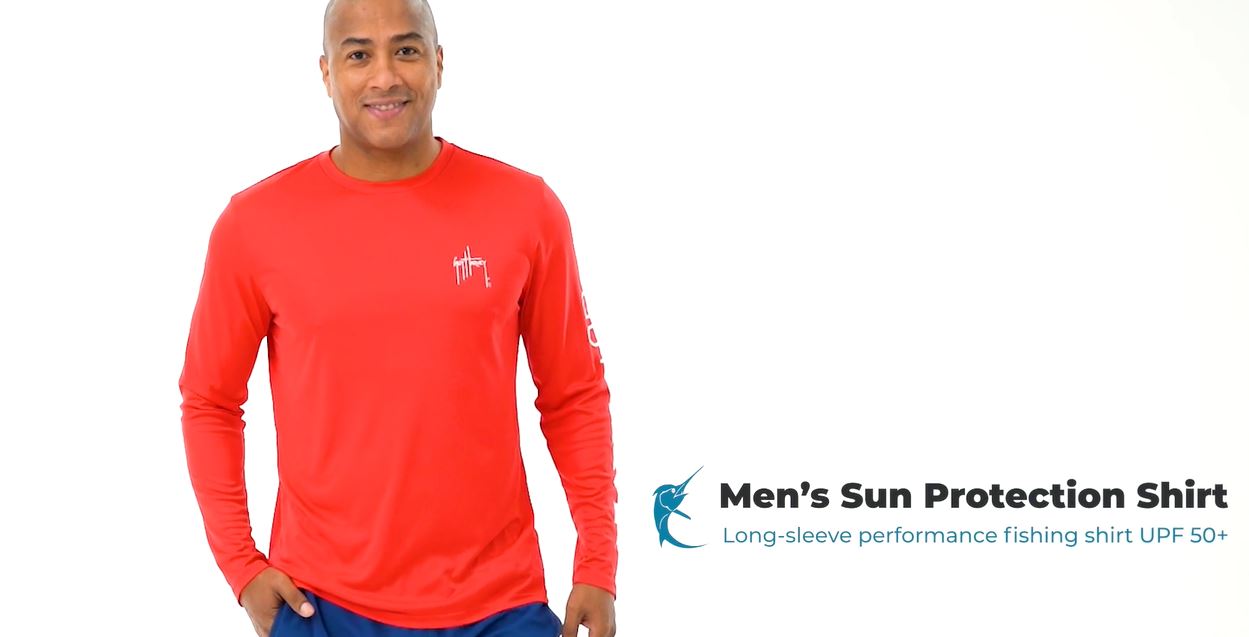 SPF Sun Shirts for Men Long Sleeve UV Protection Shirts - UPF 50
